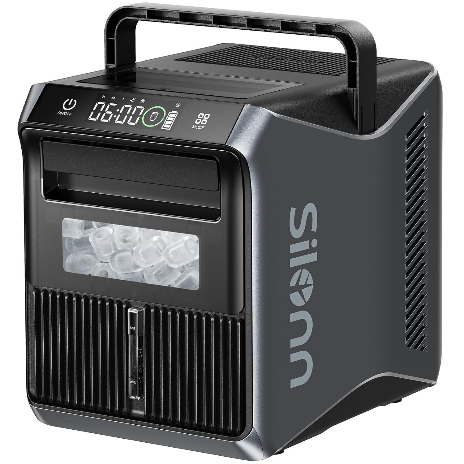 Nugget Ice Maker Countertop, Silonn Chewable Pellet Ice Machine with Self-Cleanin Function, 33lbs/24H Portable Ice Makers for Home Kitchen Officce, Black wourant
