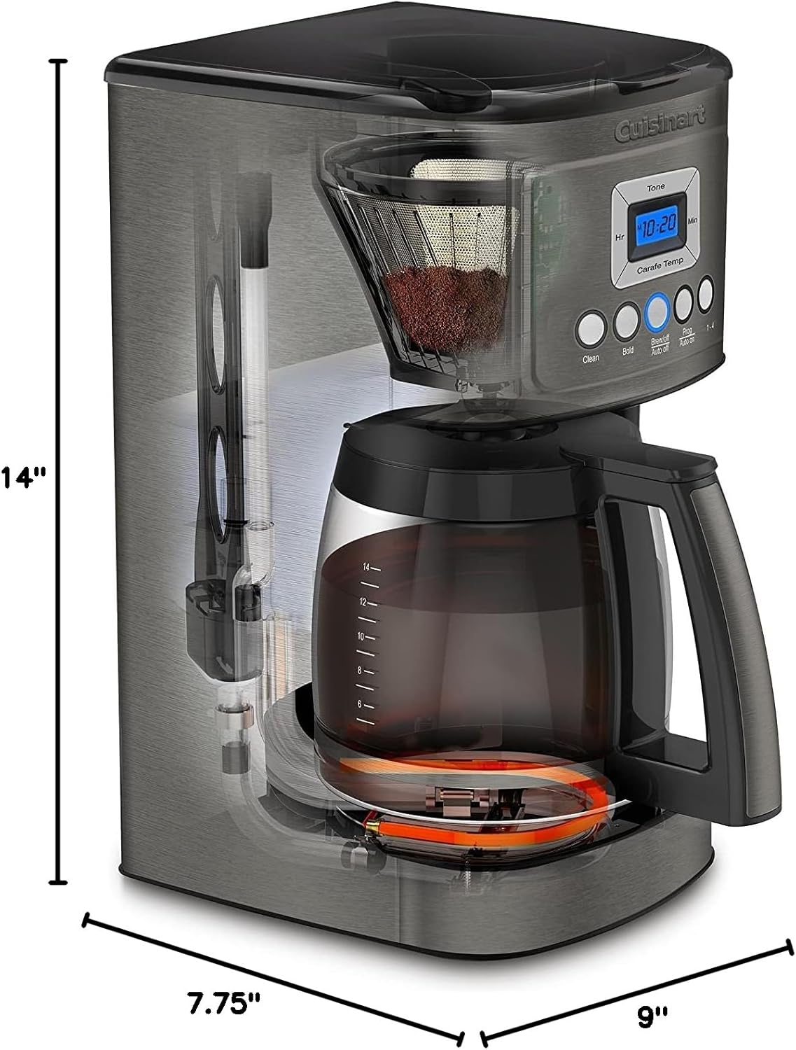 Cuisinart DCC-3200P1 Coffee Maker Fully Automatic with Brew Strength Control, 1-4 Cup Setting wourant