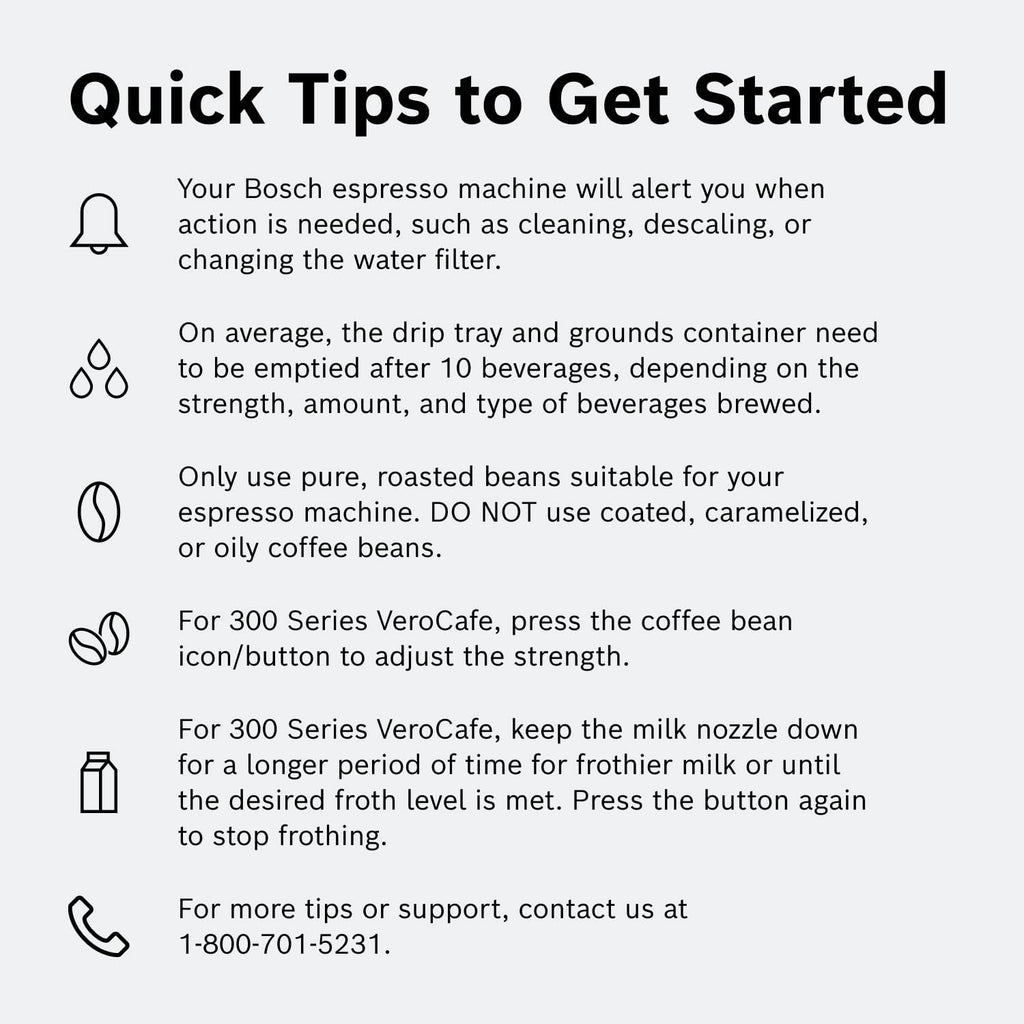Bosch Fully Automatic Coffee and Espresso Machine - One-Touch Drinks, Barista Style, Double Cup Super Coffee Maker - Large Bean Capacity - Easy Clean, Maintenance - Black - TIU20307 woonhhop