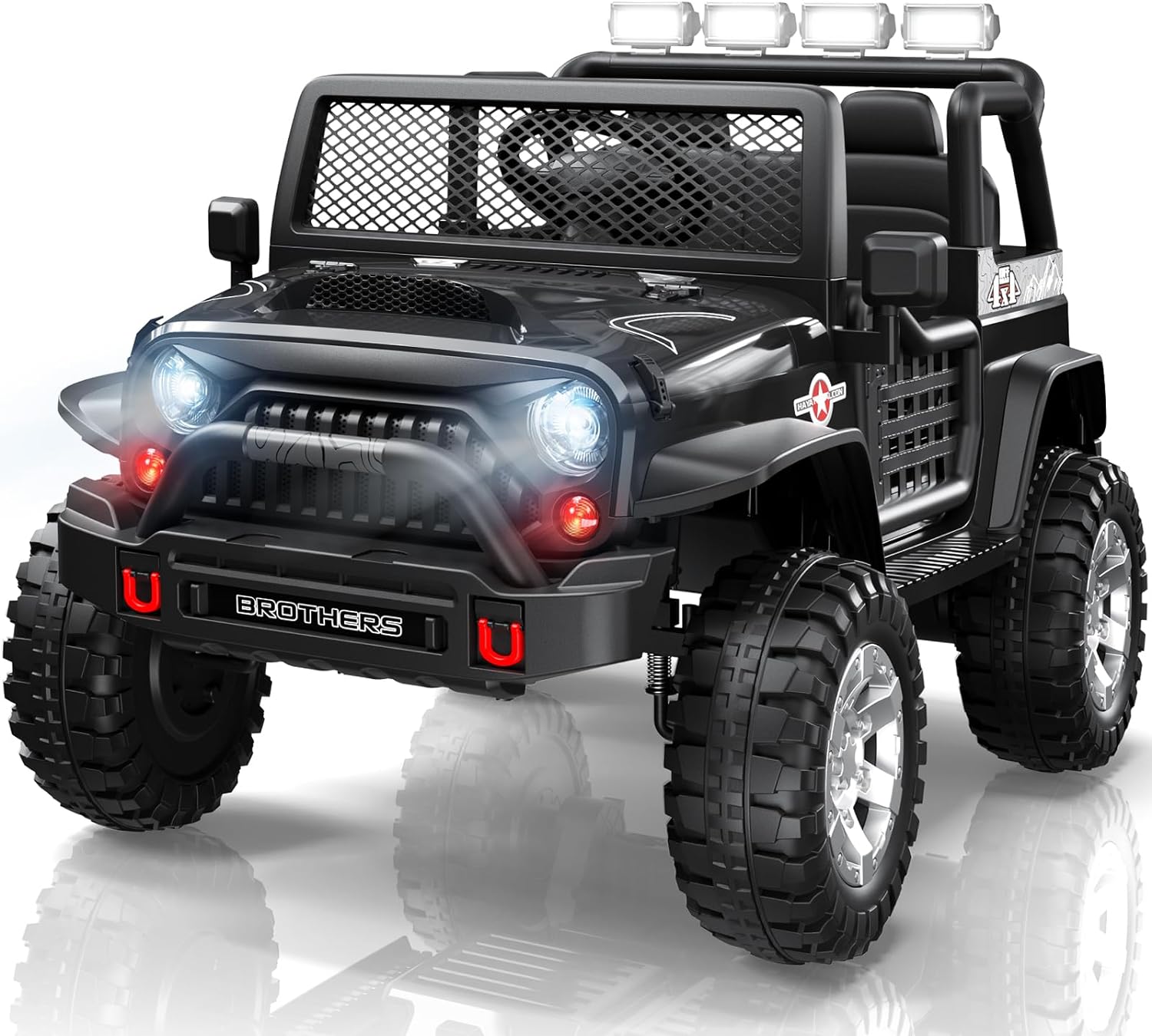 L8 Ride On Car, 2 Seater, 12V Kids Electric Car w/Remote Control, 4-Wheel Suspension, Bluetooth Speaker, Multi Music Modes, 3 Speeds, LED Lights, Xmas & Birthday Gift Ideas for Kids Ages 3+ wourant