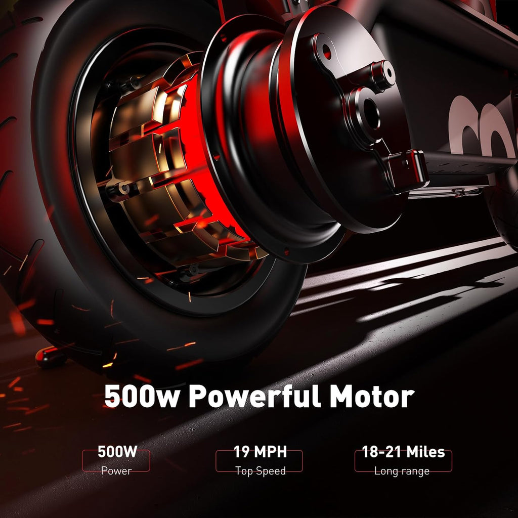 iScooter electric scooter with seat, 37/21 mile range, 28/19/15.6 mph top speed, dual suspension scooter with basket wourant