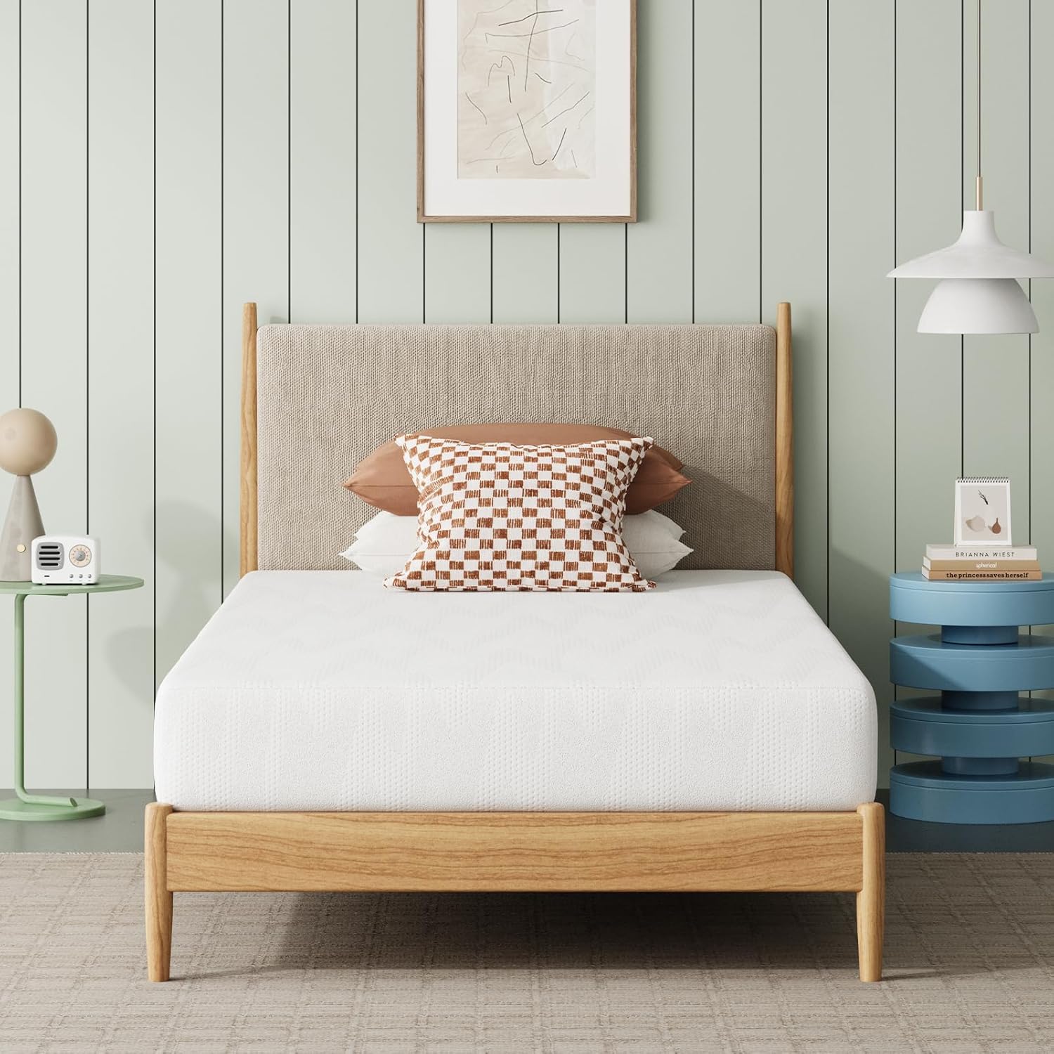 Novilla 12 Inch Queen Mattress in a Box, Gel Memory Foam Queen Size Bed Mattress for Cooling Night Sleep, Comfort Sleep & Pressure Relief, CertiPUR-US Certified,White woonhhop