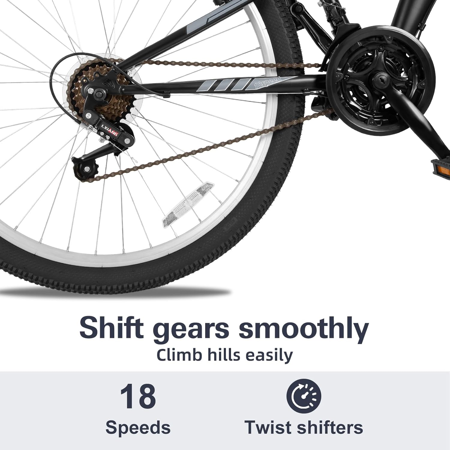 WEIZE Mountain Bike, 26 27.5 inch Outdoor Hybrid Bikes,18-Speed/High-Carbon Steel/Dual Full Suspension, Adjustable Ergonomic Seat for Men Women Adult, MTB Bicycle with Suspension Fork,Sleek Colors wourant