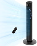 LEVOIT Smart 42 inch Tower Fan for Bedroom, DC motor, Oscillating with Quiet 26ft/s Velocity, 25dB Bladeless Floor Fan for Home Space, 12 Speeds, 4 Modes, 24H Timer with APP, Works with Alexa, Remoter woonhhop