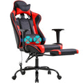 PC Gaming Chair Office Chair Ergonomic Massage PU Leather Recliner Computer Chair with Lumbar Support Rolling Swivel Task Chair for Adults, White wourant