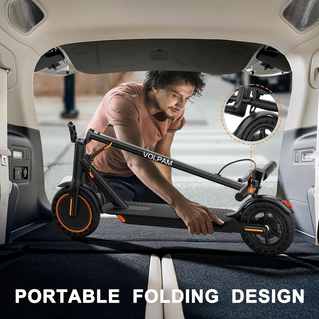 Electric Scooter, 350W/500W Powerful Motor, 8.5"/10" Solid Tires, 19/22Mph, 28/21/12 Miles Range,Dual Braking wourant