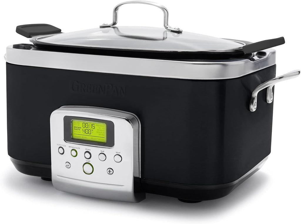 8-in-1 Programmable 6QT Electric Slow Cooker with Dishwasher-Safe Lid and Removable Base wourant