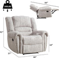 CANMOV Leather Recliner Chair, Classic and Traditional Manual Recliner Chair with Comfortable Arms and Back Single Sofa for Living Room, Nut Brown wourant