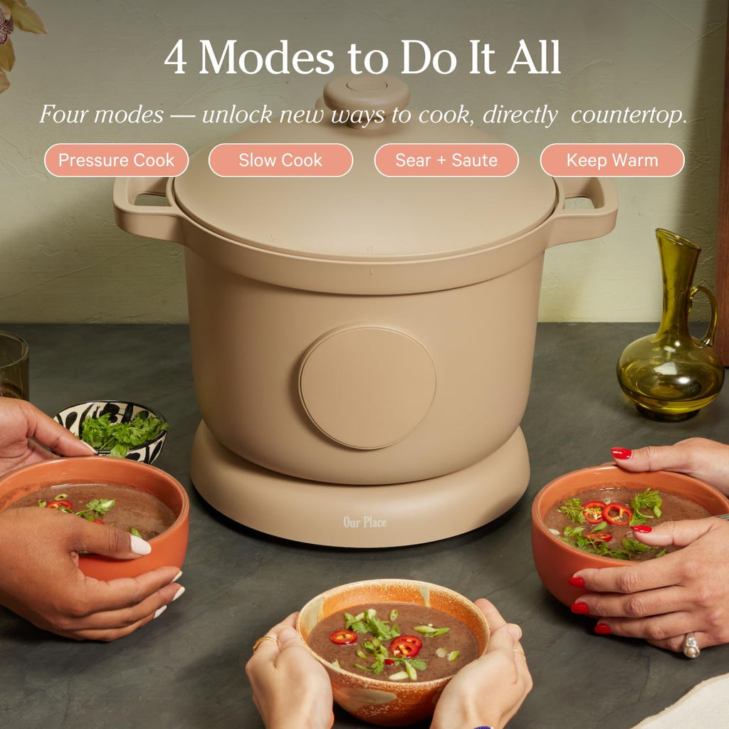 Our Place Dream Cooker | 6-quart Multicooker | 4 Versatile Modes | Pressure Cook, Slow Cook, Sear & Saute, Keep Warm | Hands-Free Steam Release | Tailored Control Panel | Steam wourant