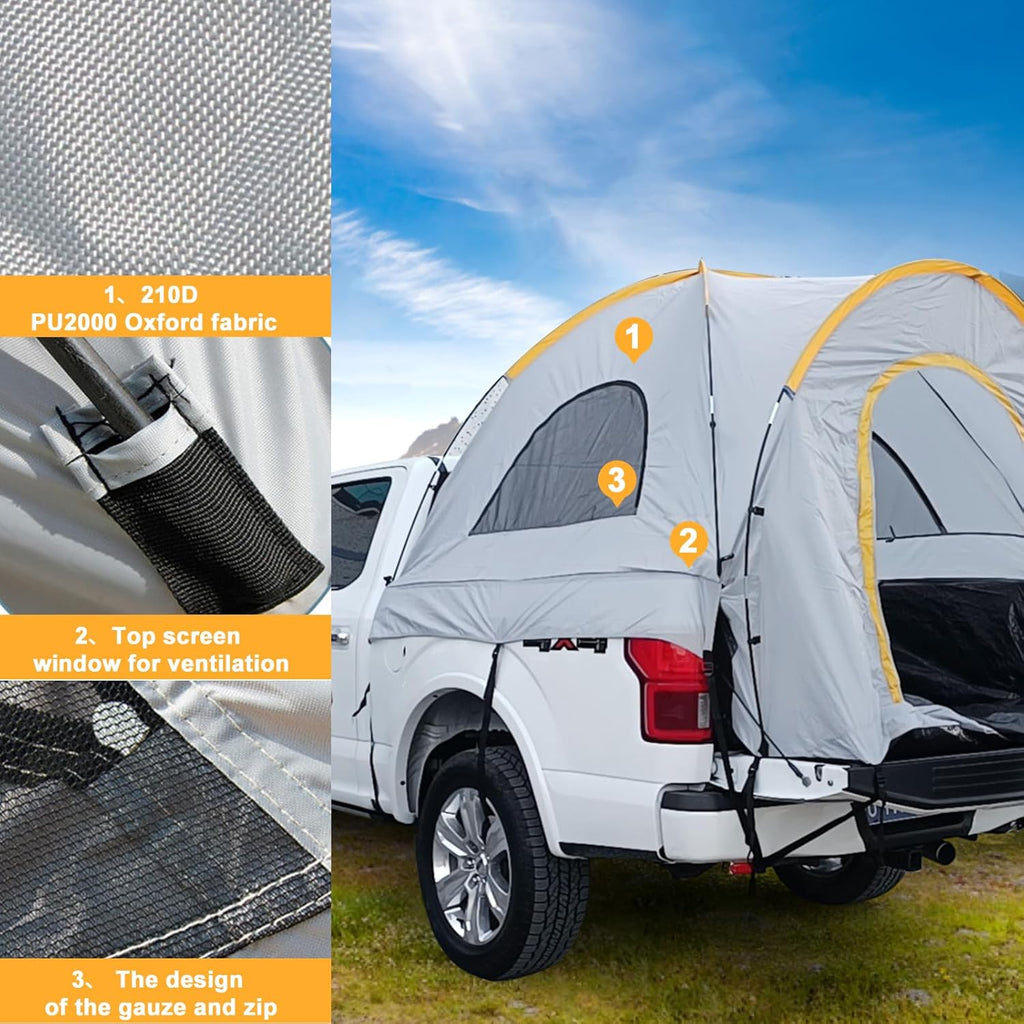 SUV Tent, 5-9 Person Rectangle Car Tent for Family, Waterproof & Windproof for Car Camping, Large Camping Tents with Storage Bag, SUV, Van, Jeep, Pickup 8FT L x 10.6FT W x 7.2FT H wourant