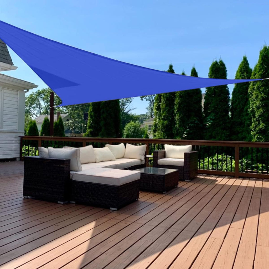 Quictent Sun Shade Sail for Patio, 185GSM Heavy Duty Rectangular Outdoor Sunshades UV Block Outside Canopy Cover for Backyard White and Grey Multi 20x26ft woonhhop