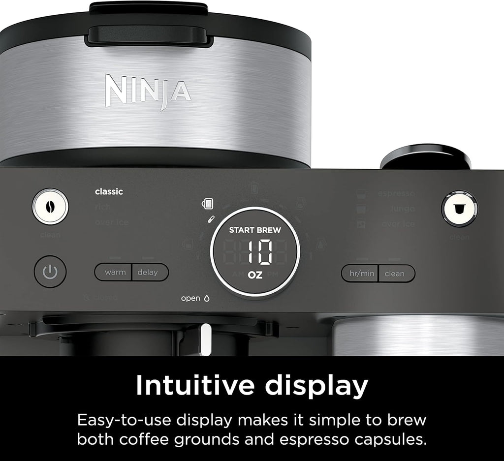 Ninja Espresso & Coffee Maker & Barista System 3 Espresso Brew Styles Single-Serve Coffee wourant