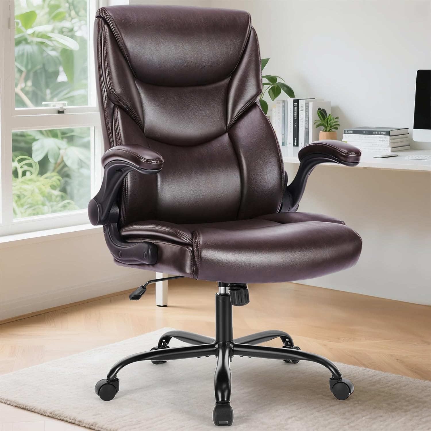 Ergonomic Office Chair Heavy Duty Work Desk Chair Adjustable Swivel Rolling Chair with Wheels wourant