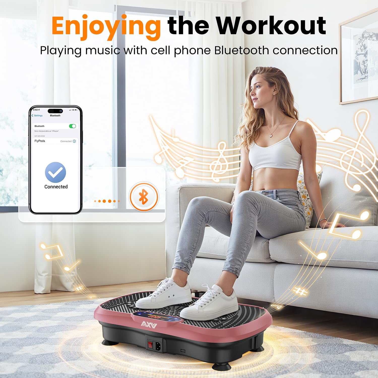 AXV Vibration Plate Fitness Platform Trainer Suitable for men and women to lose weight and burn fat at the gym wourant