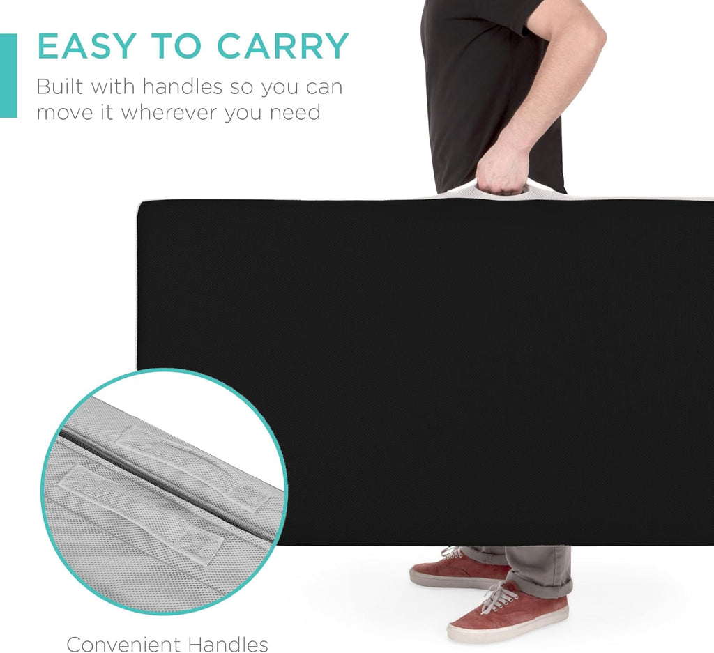 4in Portable Queen-Size Mattress, Tri-Fold Mattress for Camping, Guest, Toddler wourant