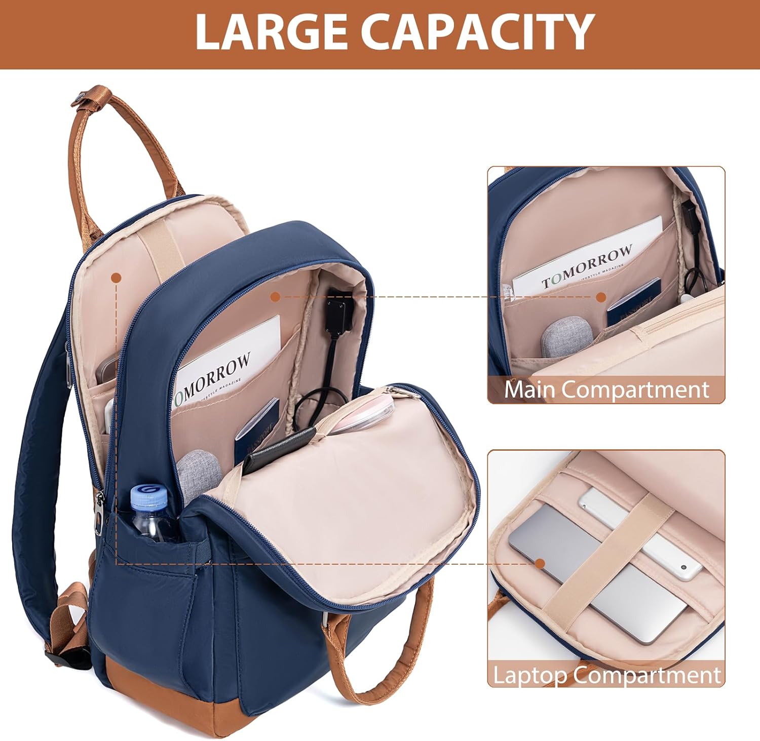 LONG VACATION 6 Piece Luggage Set Carry on Suitcase with ABS+PC hardshell, Spinner Wheels & YKK Zipper TSA Lock wourant