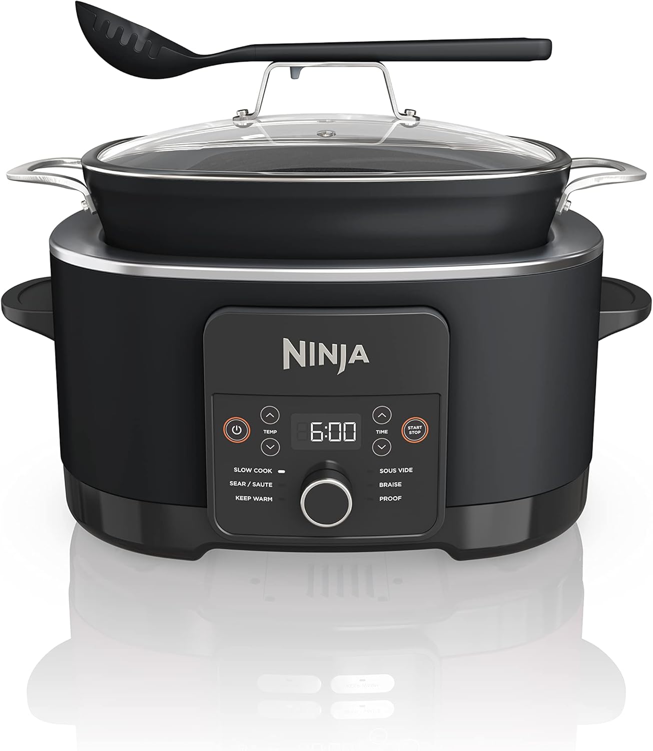 Ninja Slow Cookers 8.5-Quart Multi-Cooker with Dutch oven, steamer, glass lid with integrated spoon, nonstick and oven-safe pot wourant