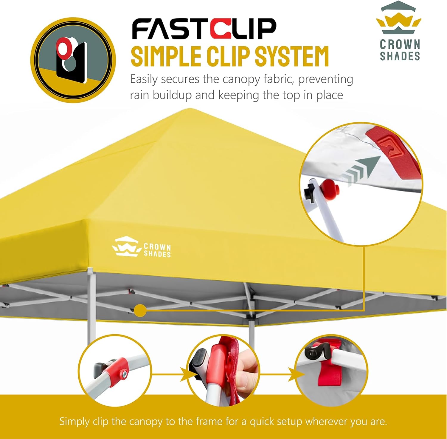 10x10 Pop-Up Awning - One-Click Installation Beach Tent - Outdoor Sunshade Silver Coated Top, 3 Heights and 4 Sand Pockets wourant