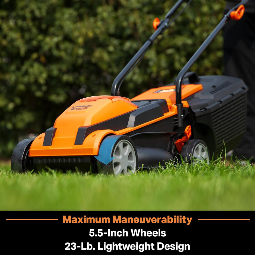 LawnMaster CLM2413A Cordless 13-Inch Lawn Mower 24V Max with 2X4.0Ah Battery and Charger wourant