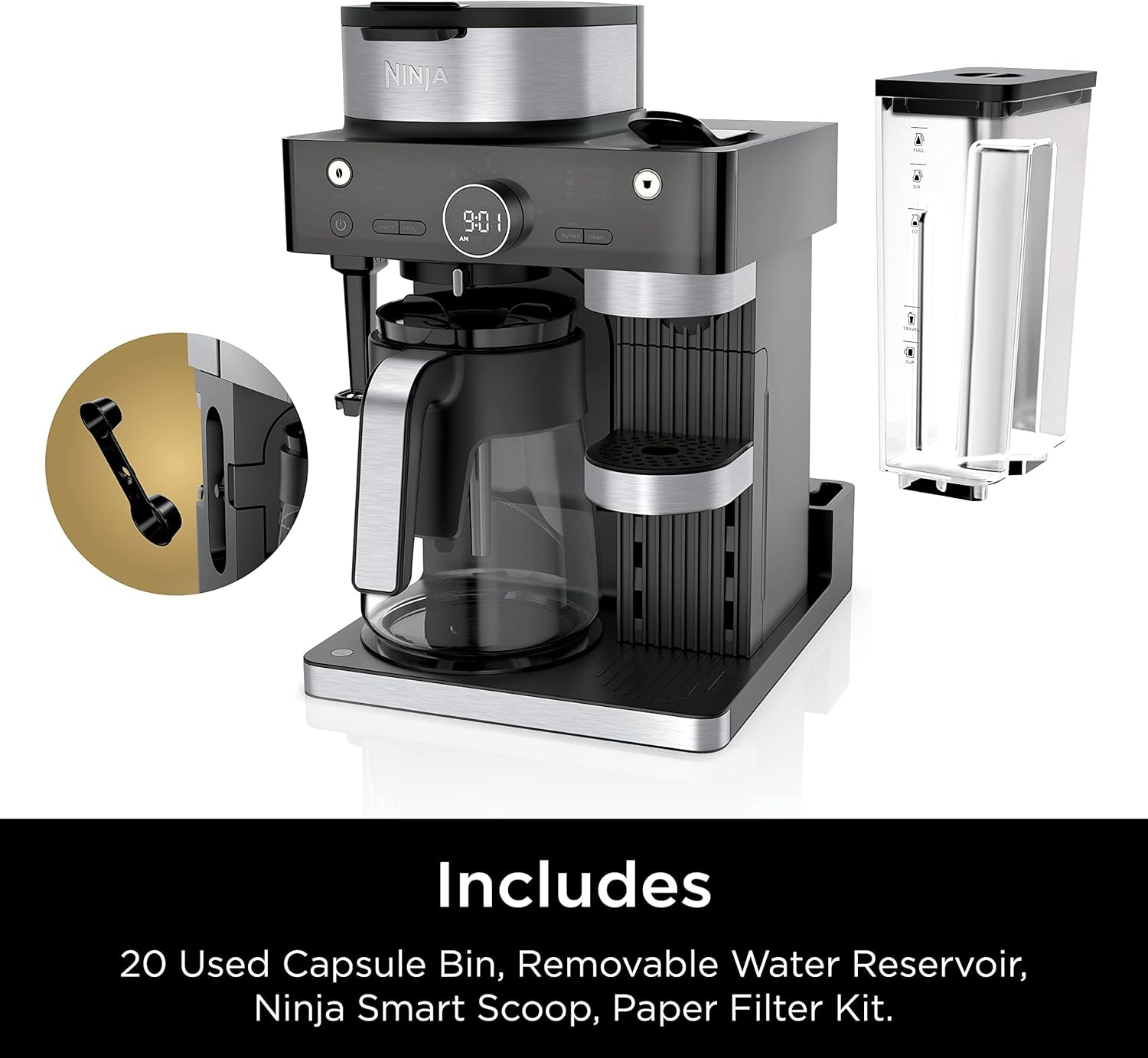 Ninja Espresso & Coffee Maker & Barista System, 3 Espresso Brew Styles wourant