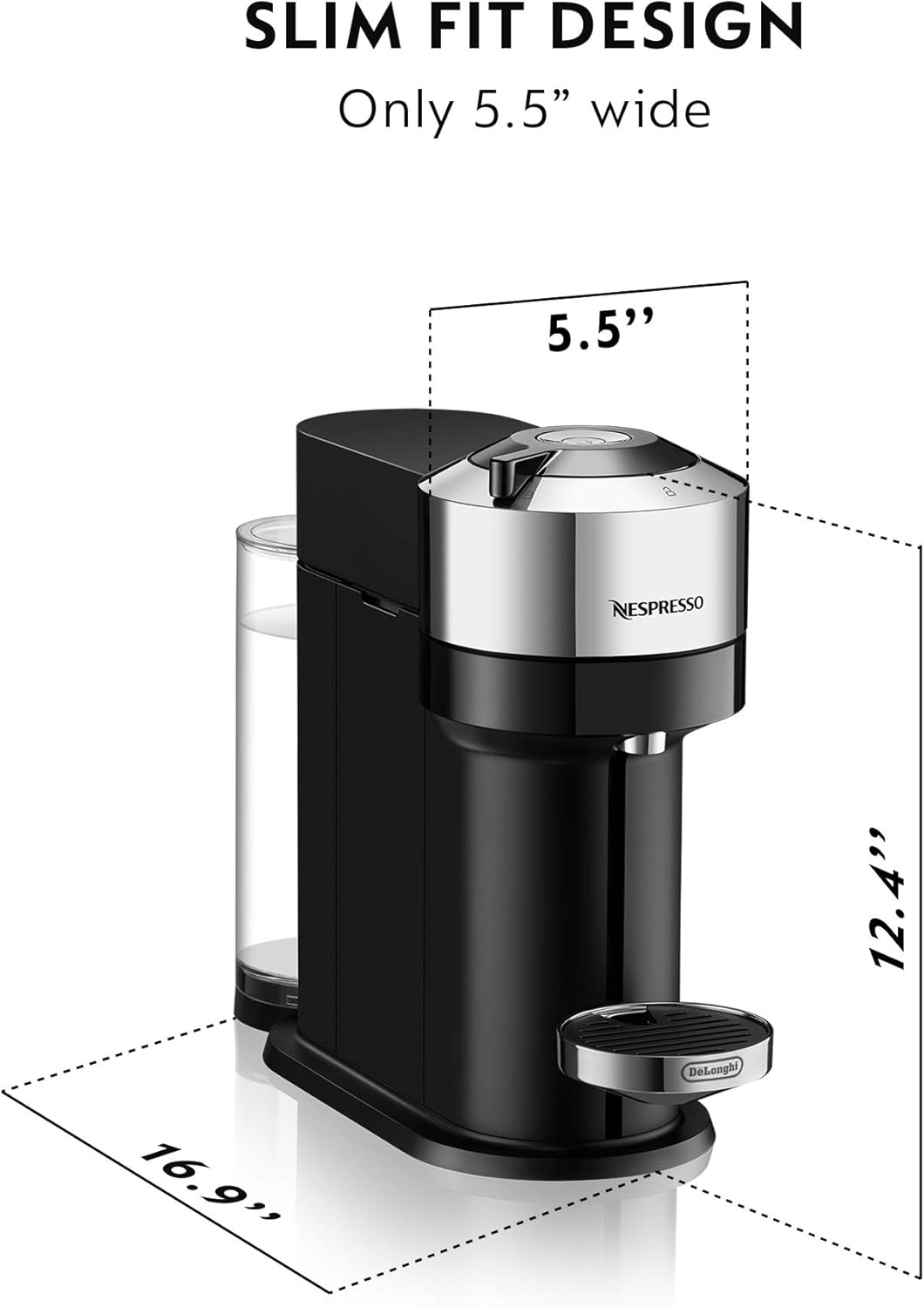 Nespresso Vertuo Next by De’Longhi White Coffee & Espresso Machine wourant