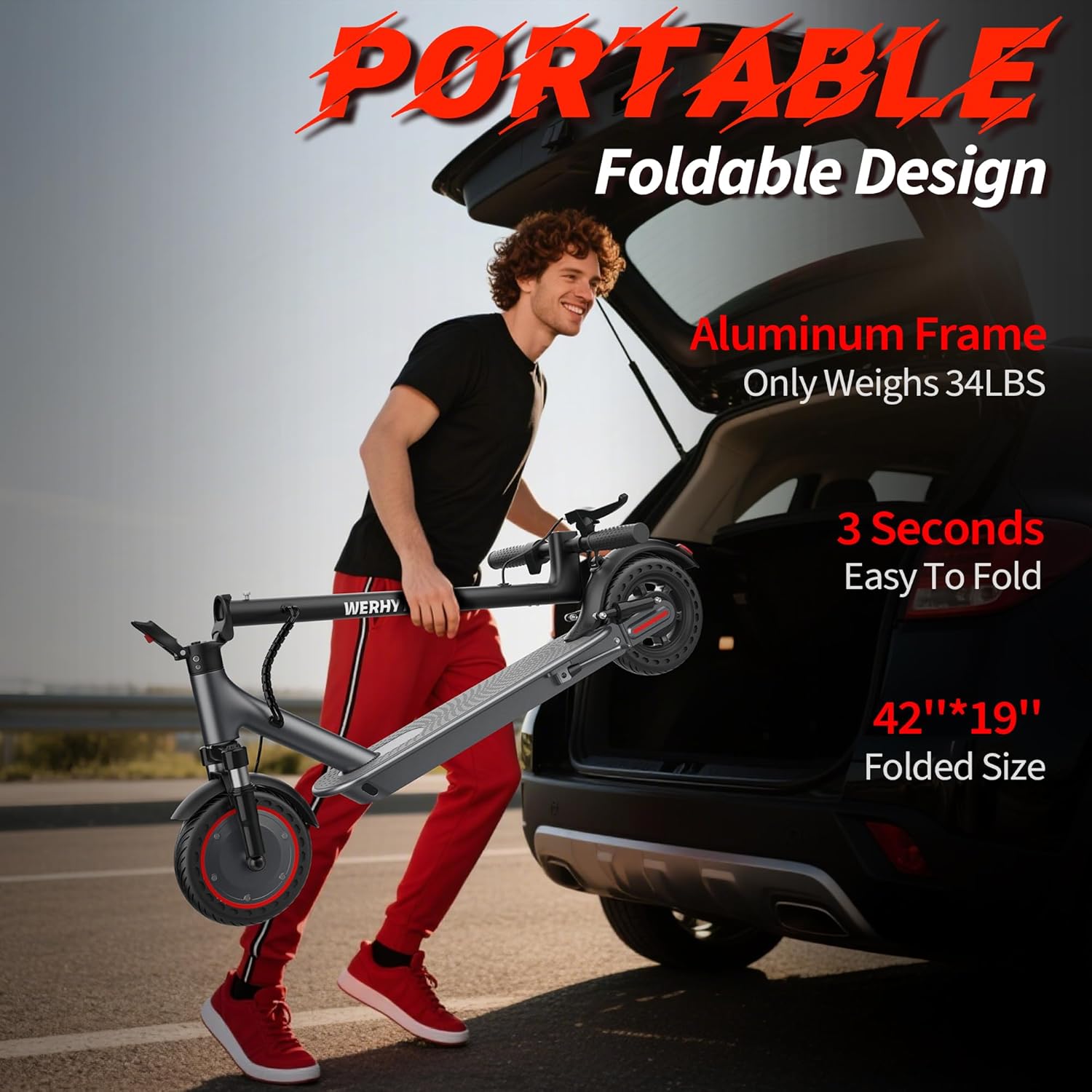 Electric Scooter, 350W/500W Motor, Top Speed 19/22 mph, Max 16/23/28Miles Ranges, Foldable E Scooter for Adults wourant
