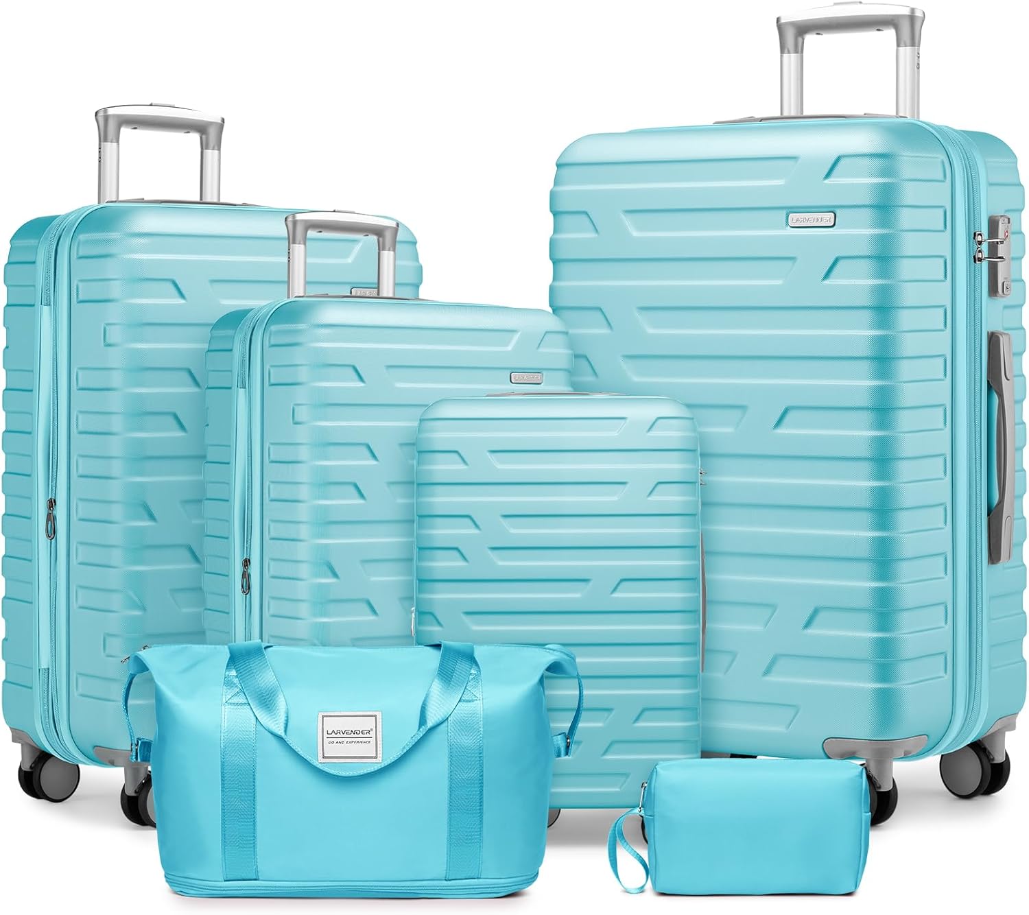 Luggage 6-piece hardshell expandable suitcase lightweight travel carry-on luggage set wourant