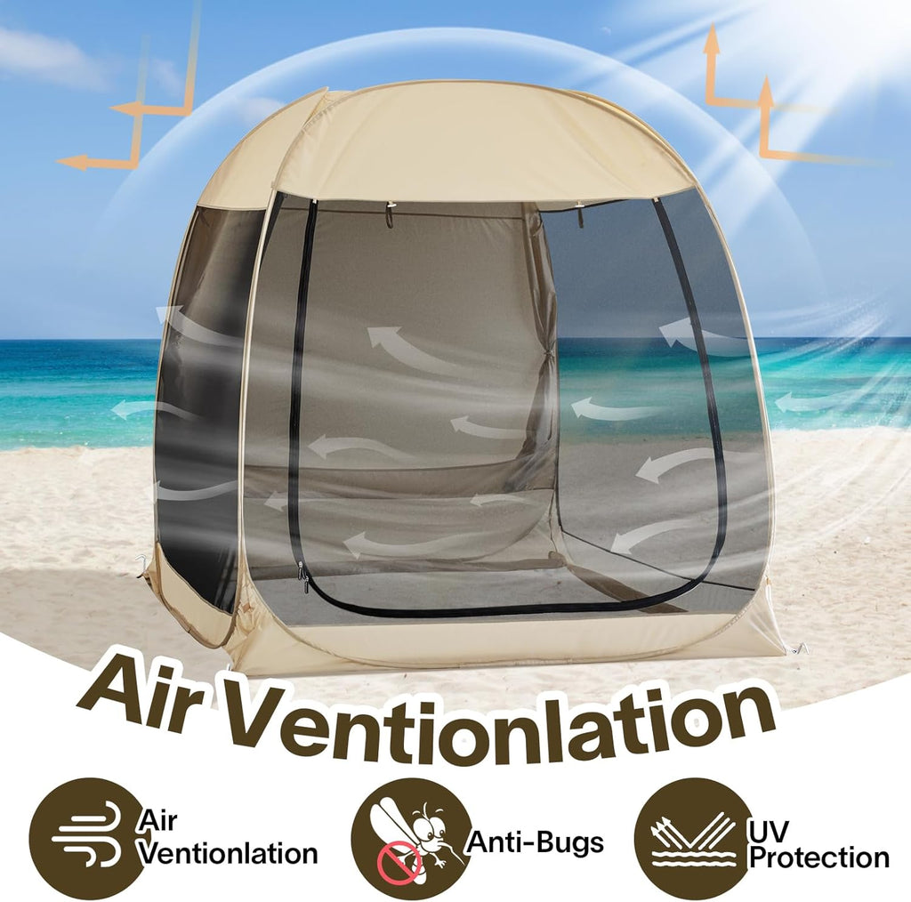 Alvantor Screen House Gazebo, 6-10-15 Person Pop Up Igloo Screened Canopy Tent with Mosquito Netting Sides, Instant UV Resistant Sun Shelter for Garden, Patio, Backyard wourant