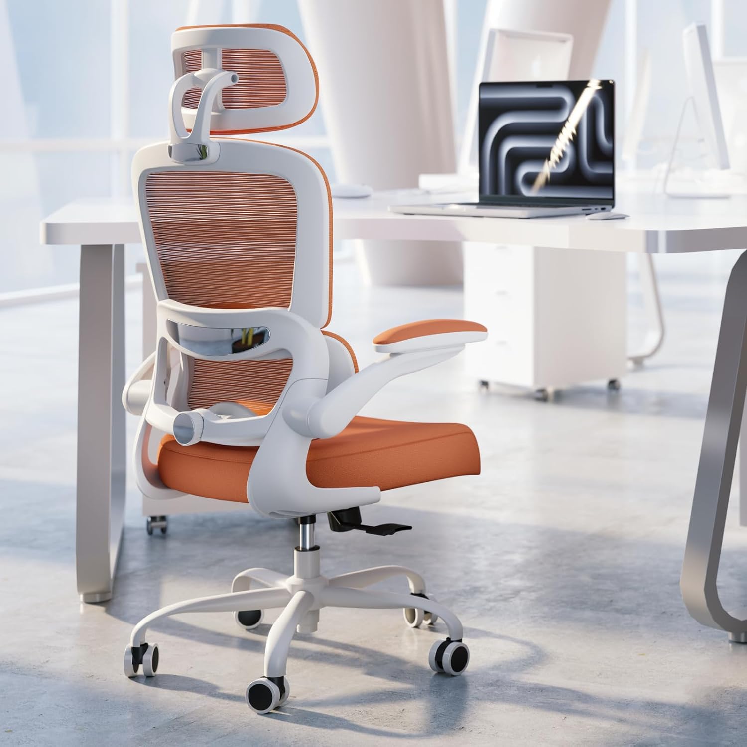 Office Chair Ergonomic Desk Chair, 330 lbs Home Mesh Desk Chair with Wheels, Comfortable Gaming Chair, High Back Office Chair wourant