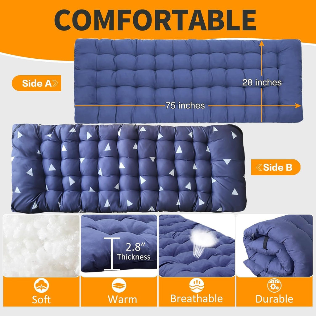 2 Pack Camping Cot with Mattress Comfortable Cot Bed Folding Cot Heavy Duty Cots for Sleeping with Carry Bag for Adults Kids Guest Bed Outdoor Indoor Home wourant
