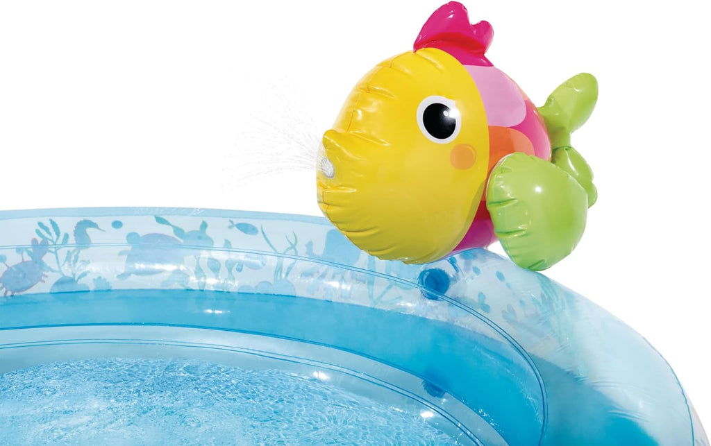 Intex 96" x 78" x 28" Inflatable Jungle Adventure Play Center Spray Kiddie Pool - Backyard Kids Water Slide, Outdoor Blow-Up Splash Pad for Toddlers wourant