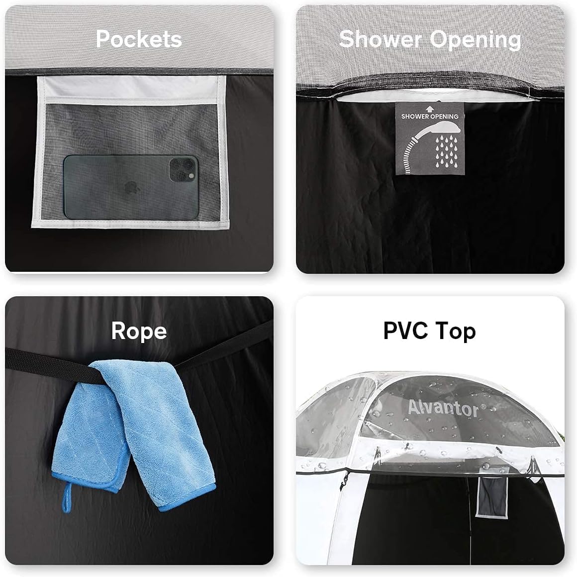Shower tent, pop-up changing room, outdoor shower, pop-up privacy tent, toilet tent, portable shelter for camping changing room wourant