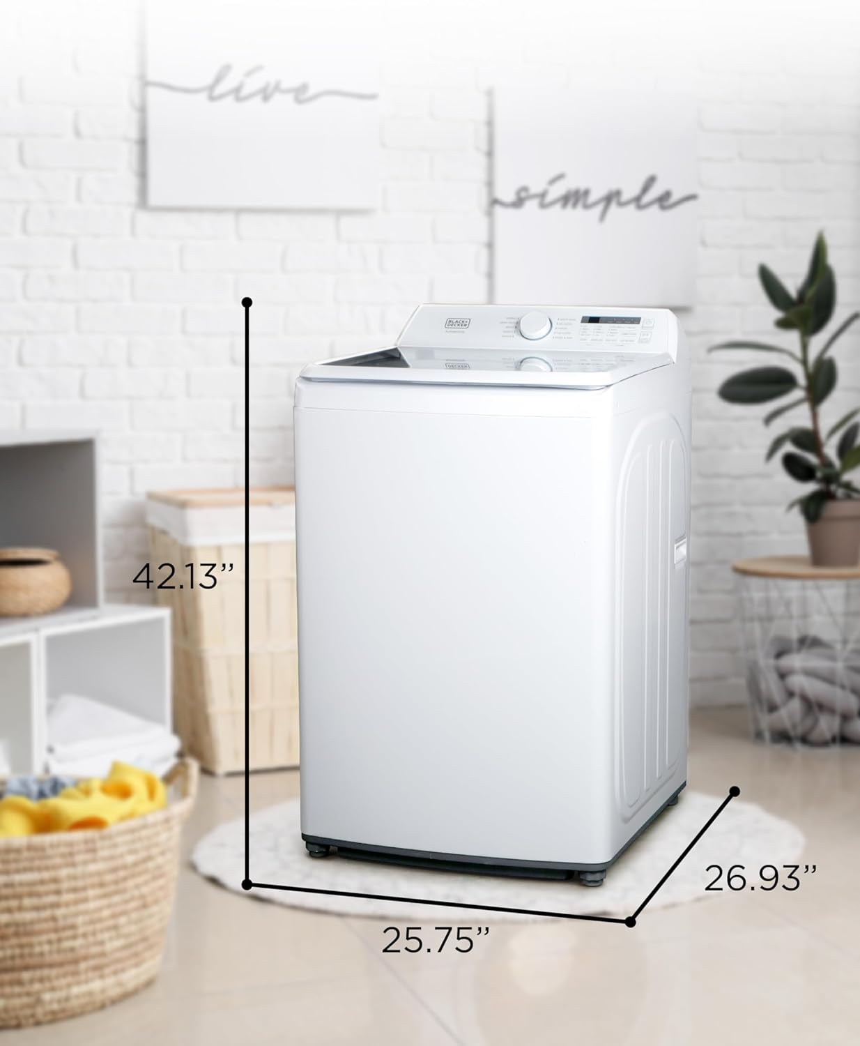 Portable Washer 6.6 lb. Capacity Washing Machine for Homes & Apartments 5 Wash Cycles Quick Connect Sink Adapter and Drain Hose Included Transparent Lid wourant