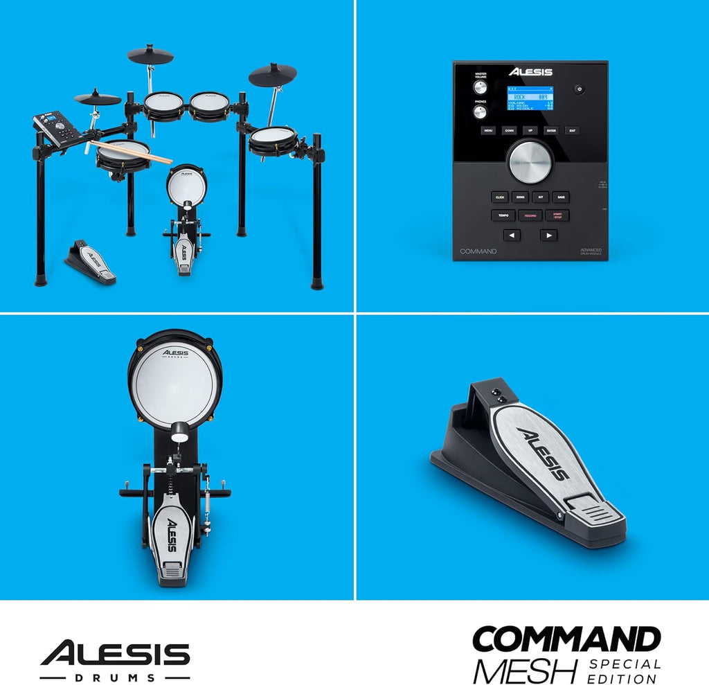 Alesis Drums Command Mesh SE Kit-Electric Drum Set USB MIDI Connection 600 Drum Sound wourant
