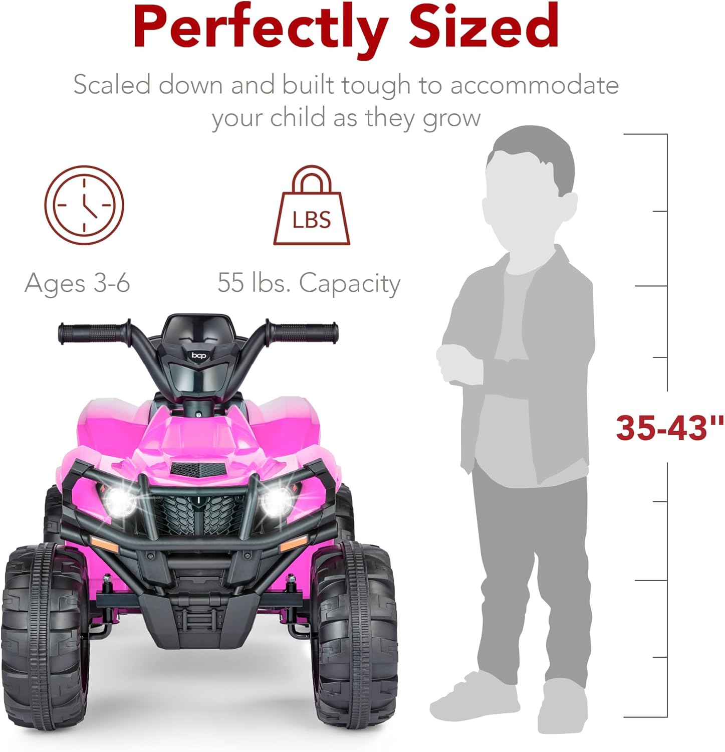 Best Choice Products 12V Kids Ride-On Electric ATV, 4-Wheeler Quad Car Toy w/Bluetooth Audio, 2.4mph Max Speed, Treaded Tires, LED Headlights, Radio wourant