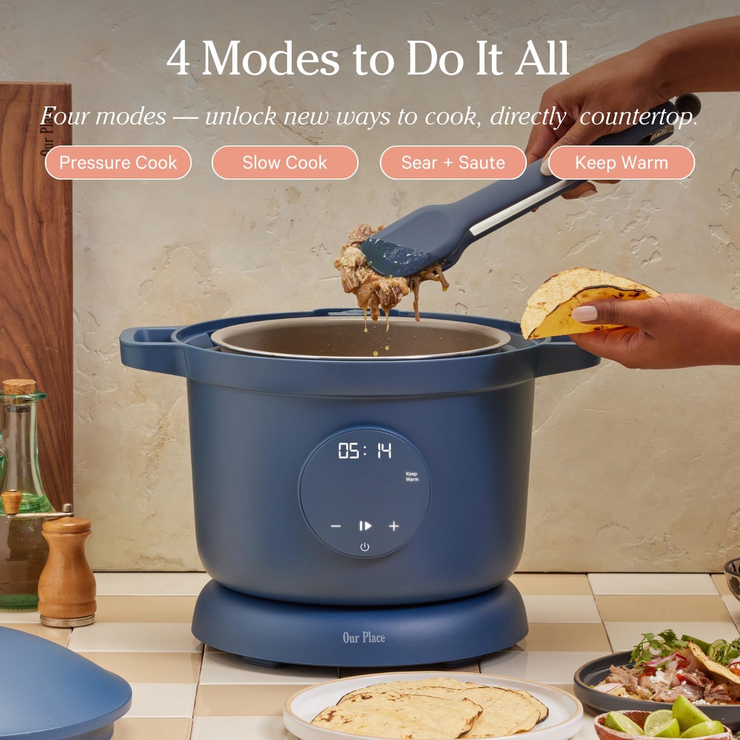 Our Place Dream Cooker | 6-quart Multicooker | 4 Versatile Modes | Pressure Cook, Slow Cook, Sear & Saute, Keep Warm | Hands-Free Steam Release | Tailored Control Panel | Steam wourant