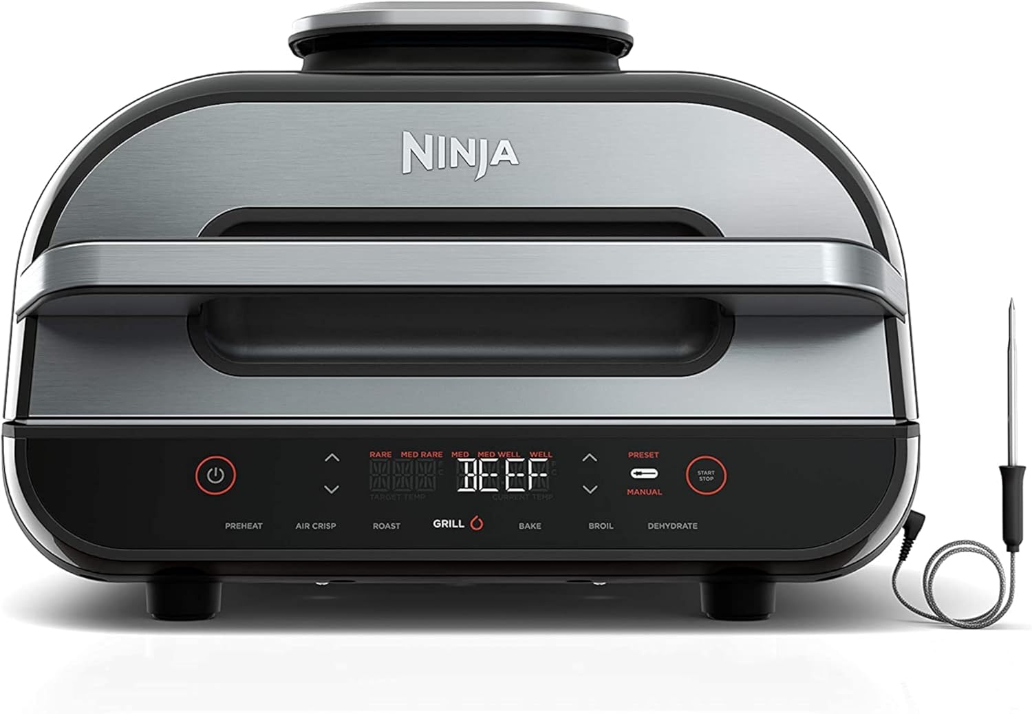 Ninja Foodi Smart XL 6-in-1 Indoor Grill with Air Fry, Bake, Roast, Broil, and Dehydrate, Smart Thermometer wourant