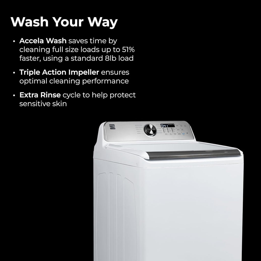 Kenmore 4.5 cu. ft. Top Load Washer with Triple Action Impeller for Tough Dirt Stains wourant