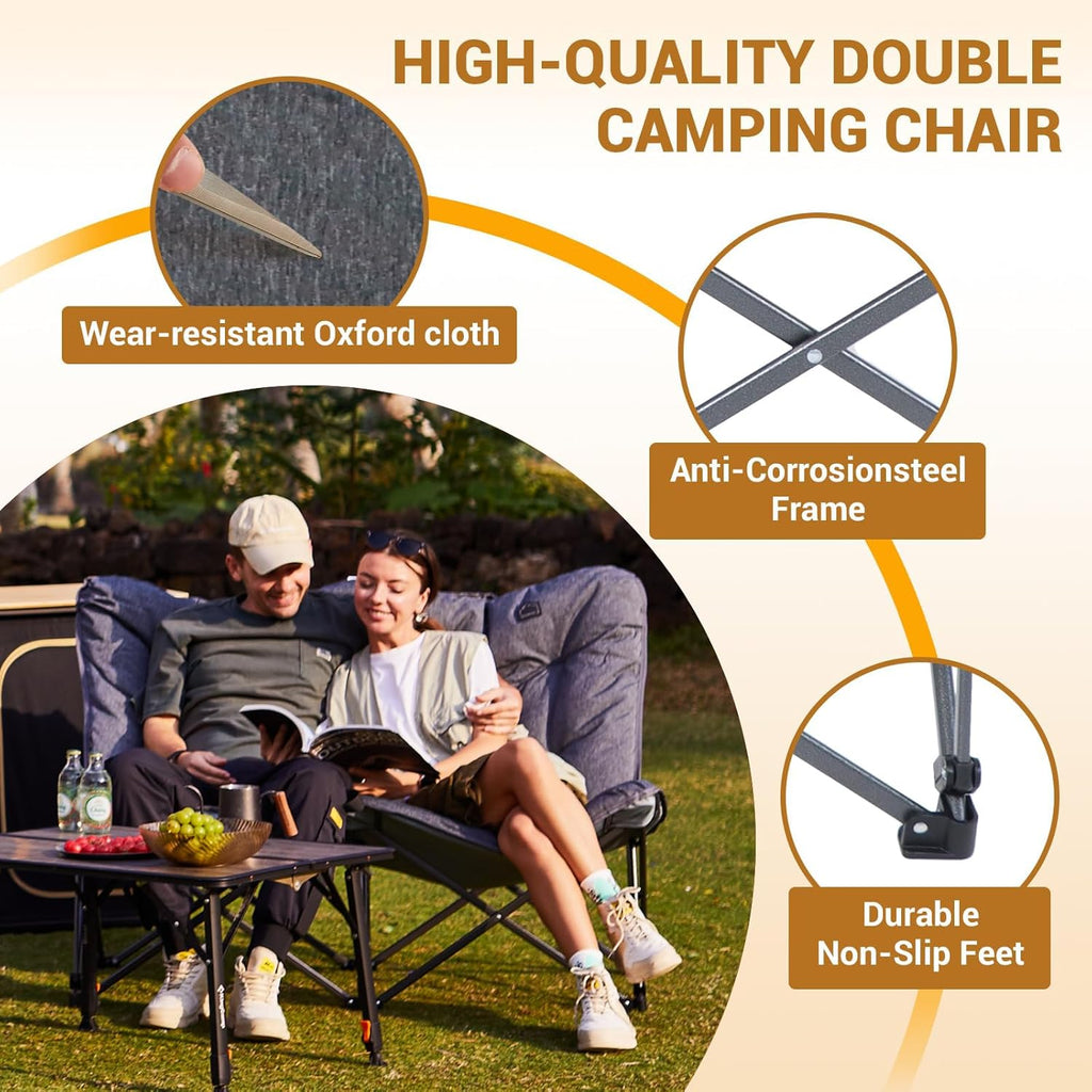 Butterfly chair, extra large thick comfortable camping chair, portable folding chair, 400 lb heavy duty seat wourant