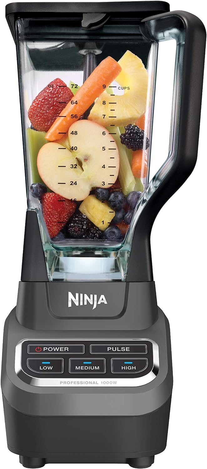 Ninja BL610 Professional 72 Oz Countertop Blender with 1000-Watt Base and Total Crushing Technology for-Smoothies, Ice and Frozen Fruit, Black wourant
