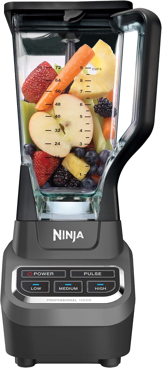 Ninja BL660 Professional Compact Smoothie and Food Processor Blender, 1100W, 3 Functions - Perfect for Frozen Drinks, Smoothies, Sauces, and More wourant