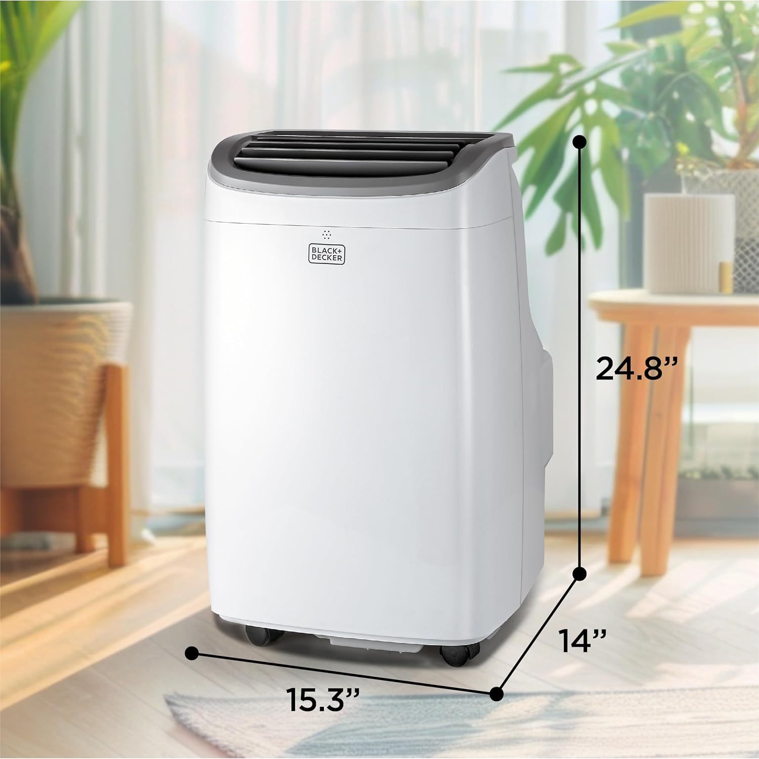 BLACK+DECKER 10,000 BTU Portable Air Conditioner for Rooms up to 450 Sq. with Remote Control, White wourant