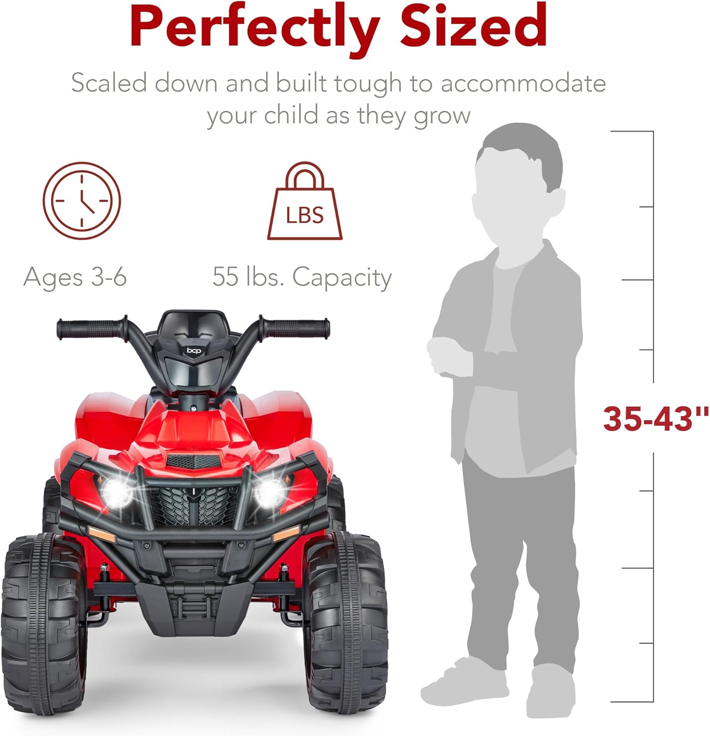 Best Choice Products 12V Kids Ride-On Electric ATV, 4-Wheeler Quad Car Toy w/Bluetooth Audio, 2.4mph Max Speed, Treaded Tires, LED Headlights, Radio wourant