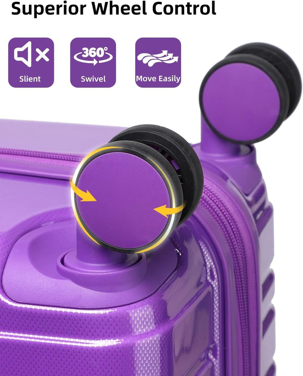 6-piece luggage set, expandable hardshell suitcase set with spinner wheels, lightweight rolling luggage set wourant
