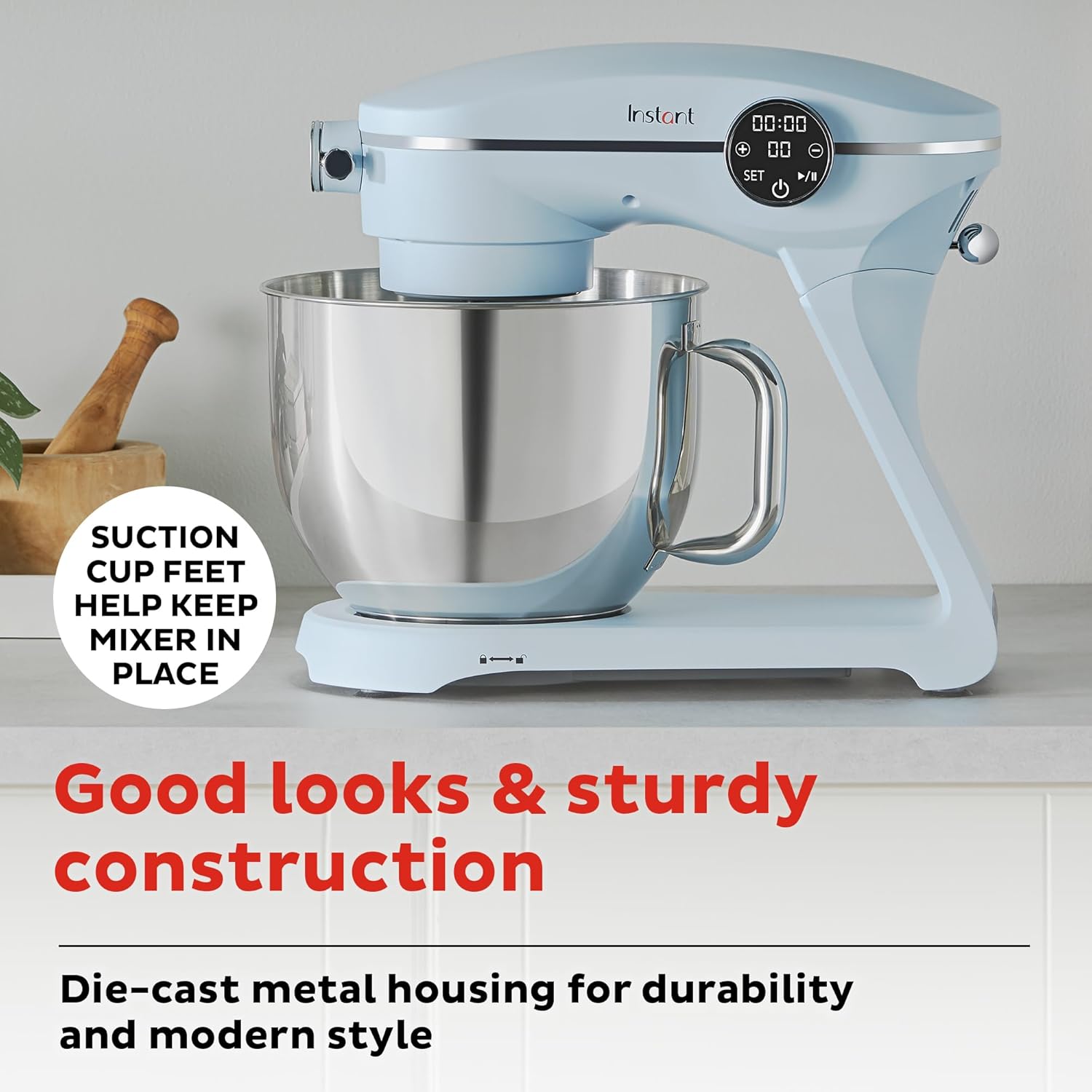 Instant Pot Instant Stand Mixer Pro 600W 10-Speed Electric Mixer with Digital Interface,7.4-Qt Stainless Steel Bowl,Dishwasher Safe Whisk,Dough Hook and Mixing Paddle wourant