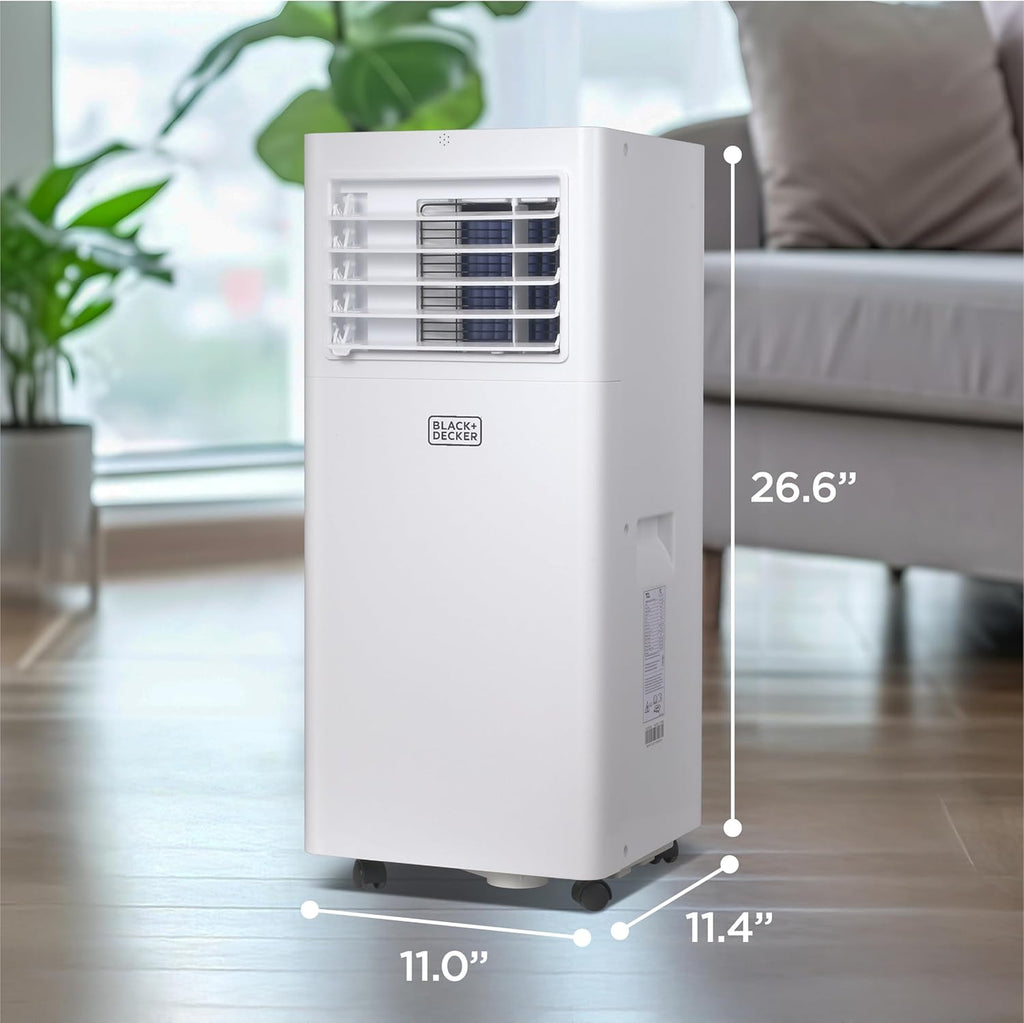 BLACK+DECKER 10,000 BTU Portable Air Conditioner for Rooms up to 450 Sq. with Remote Control, White wourant