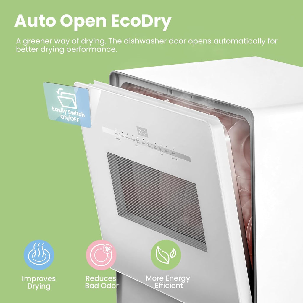 COMFEE' Portable Mini Dishwasher Countertop with 5L Built-in Water Tank wourant