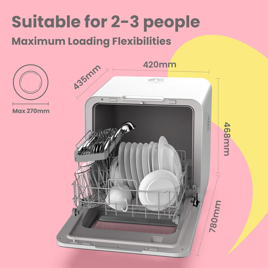 COMFEE' Portable Mini Dishwasher Countertop with 5L Built-in Water Tank wourant