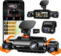 360° Dash Cam 4-Channel FHD 4*1080P Wi-Fi GPS Voice Control Car Camera, Front 2K+1080P*2 Dash Cam, with 64GB SD Card, Night Vision, 24-Hour Parking Mode wourant