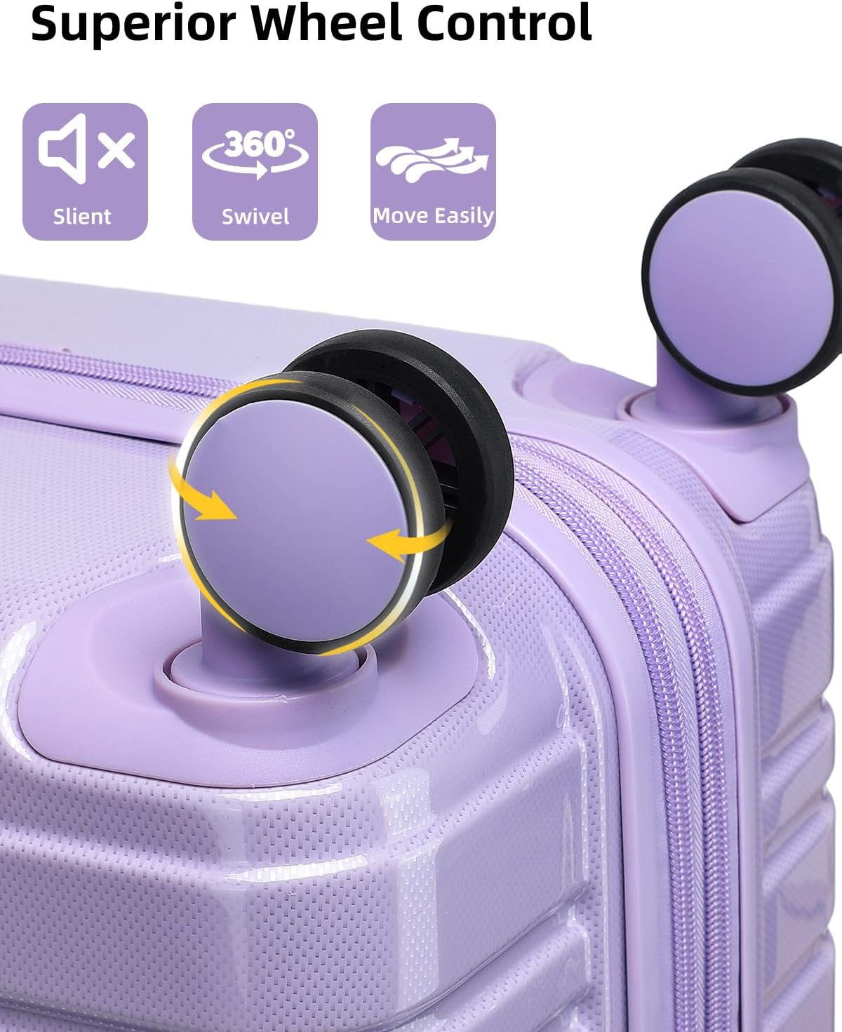6-piece luggage set, expandable hardshell suitcase set with spinner wheels, lightweight rolling luggage set wourant